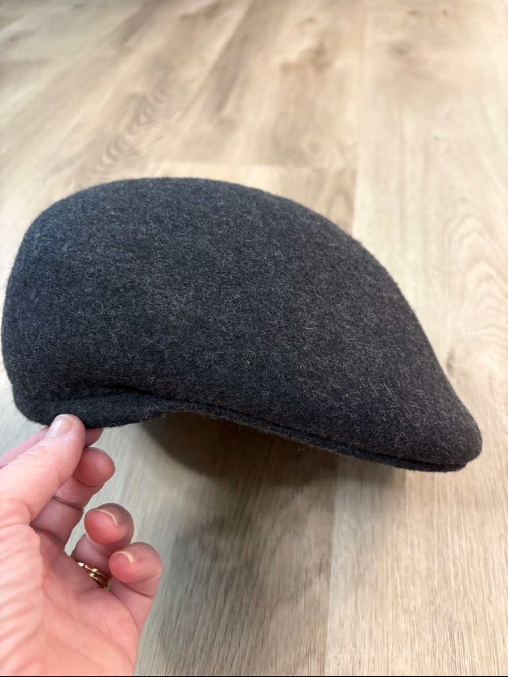 Country Gentleman 100% Wool Felt Ascot Cap - Grey - Size Medium - EUC neutral